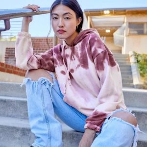 Sundown by Splendid Liza Hoodie in Purple Fog Small NWT